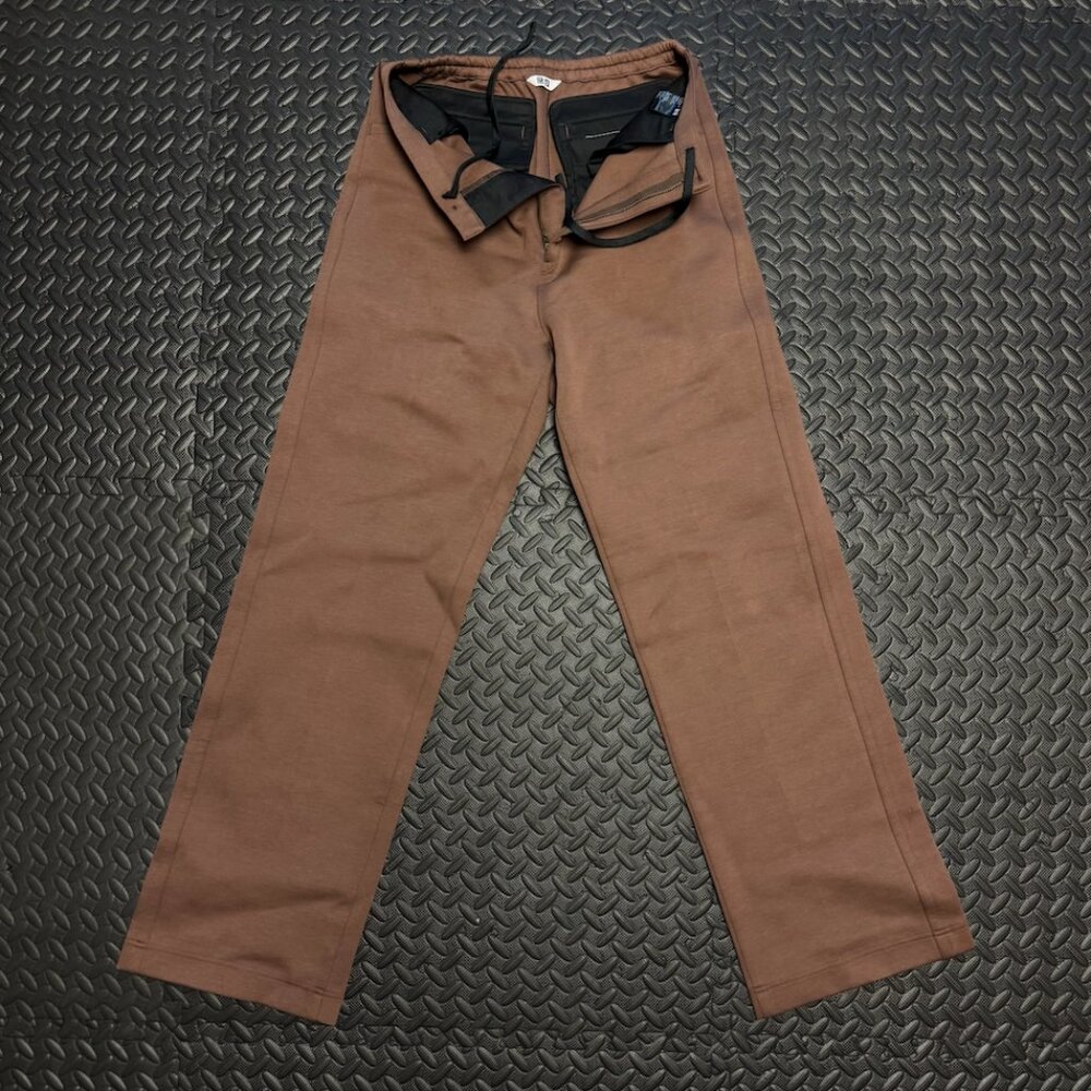 UNIQLO Jersey Relaxed Leisure Pants Straight Leg (Brown)